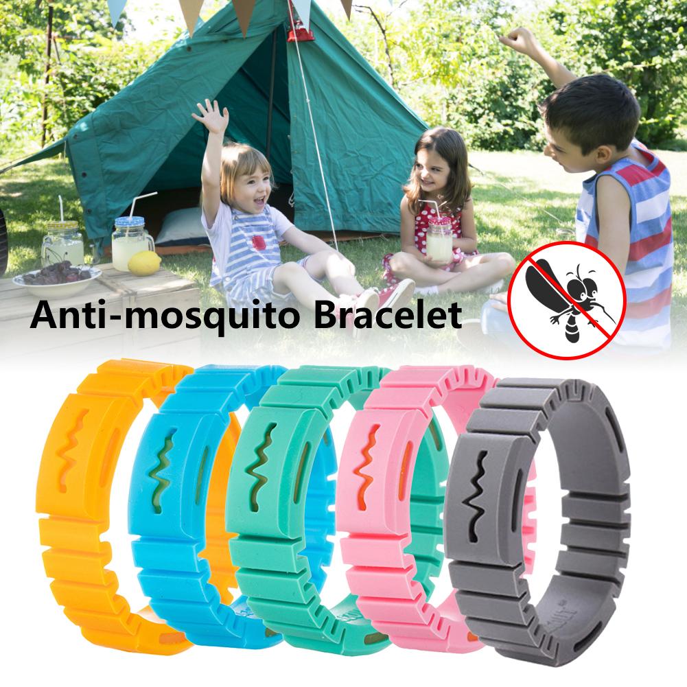 Muggen Armband Met 6 Stuks Muggen Chips Veilig Waterdichte Muggenmelk Polsband Voor Thuis Outdoor Gebruik