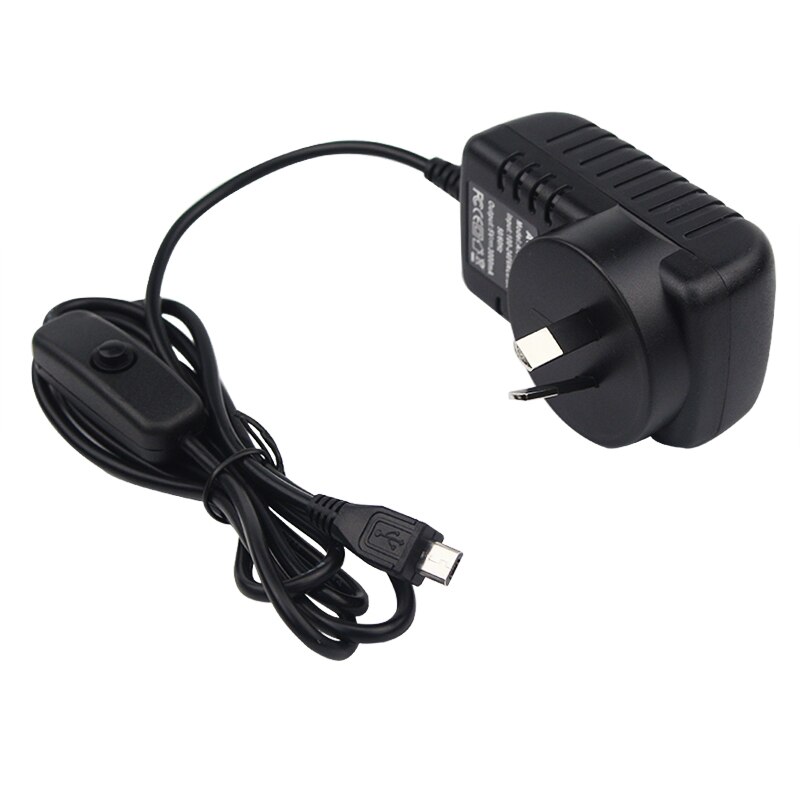 5V 3A For Raspberry Pi 3 B+ Power Supply Micro USB AC Adapter with Power On/Off Switch Switcher EU US UK AU Plug