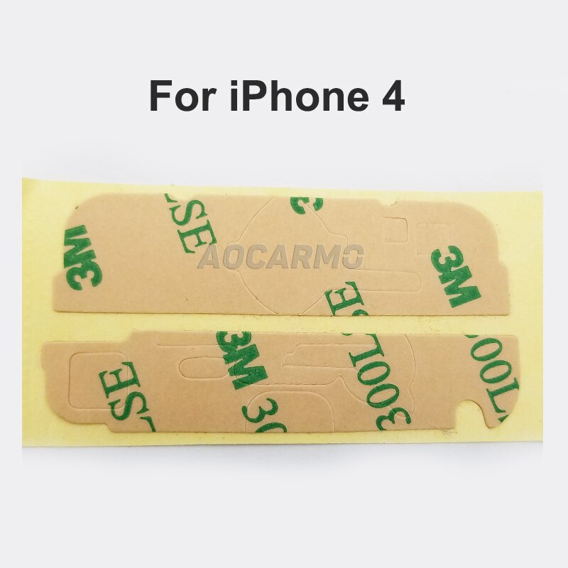 Aocarmo 10 ensembles/lot cadre avant LCD écran autocollant adhésif pour iPhone 4 4 S 300LSE 4G ruban: For iPhone 4