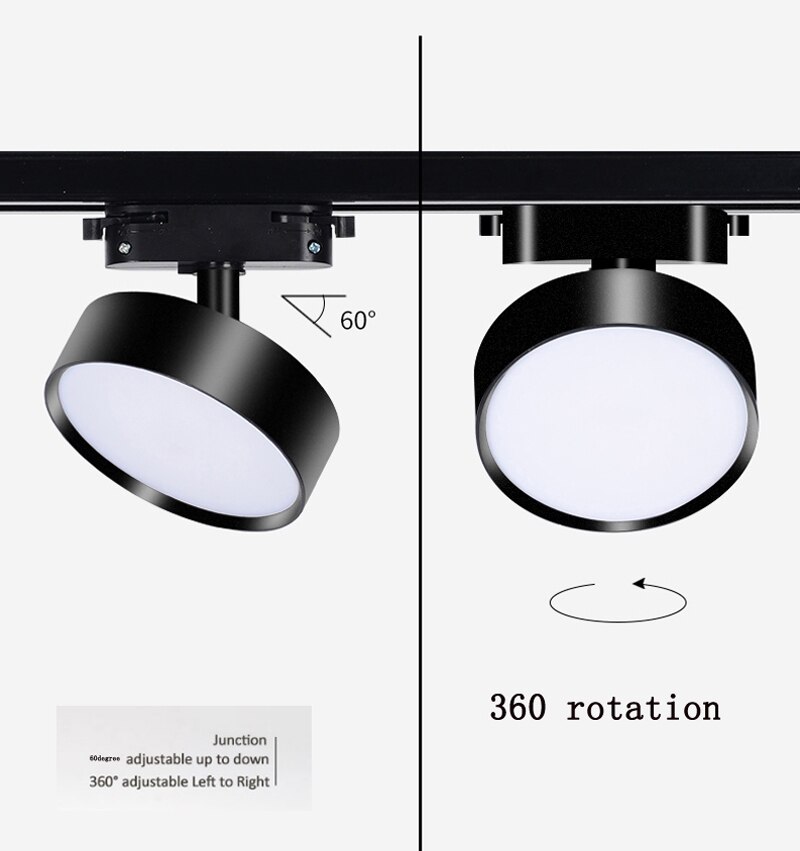 doprowadziło lampka na szynie aluminium 9w 12W 18W szyna sufitowa oświetlenie drogi miejsce na szynie reflektory wymienić lampy halogenowe AC220V