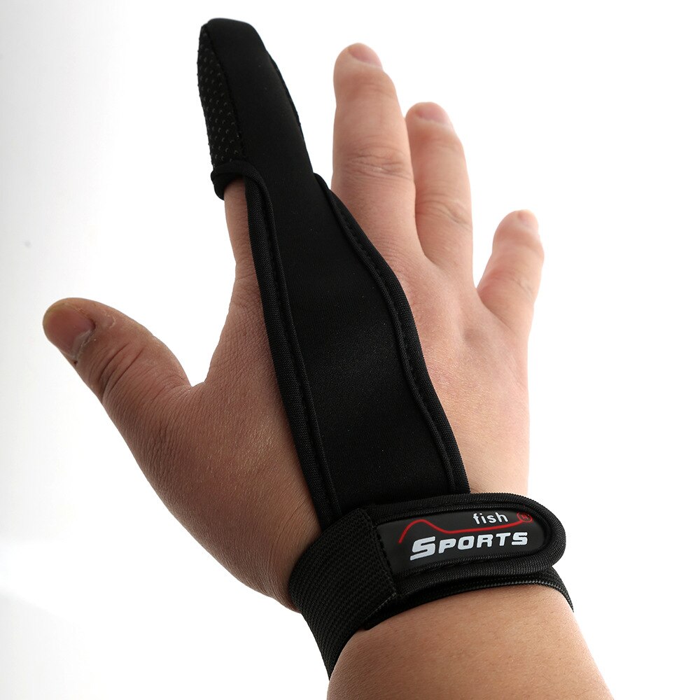 Glace de mer Rock Fly protège-doigts unique gants de pêche pour les pêcheurs un doigt Surfcasting gant antidérapant outils de pêche utiles: Black