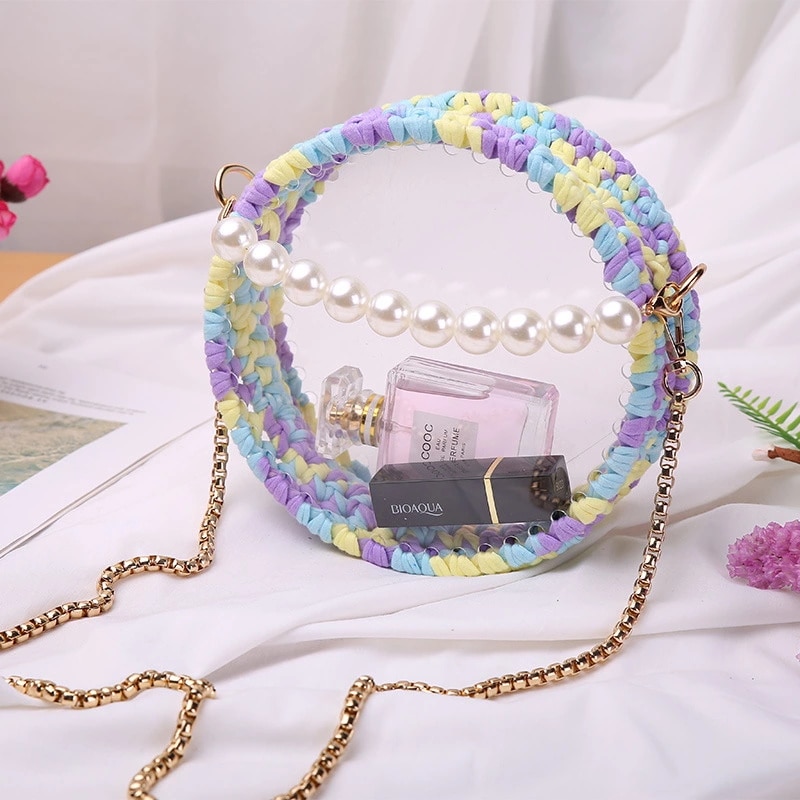 Fils de tissu fantaisie pour sac à crochet | Fil mélangé en coton doux fait à la main, coussin de couverture pour tricot à la main 2cm 30m