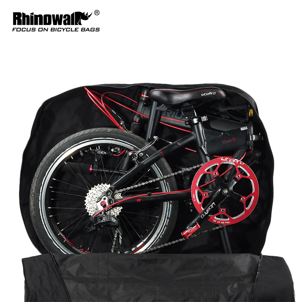 Rinocalk 14-20 pollici borsa da trasporto pieghevole per bici pieghevole borsa da trasporto pieghevole per biciclette accessori per bici portatili impermeabili