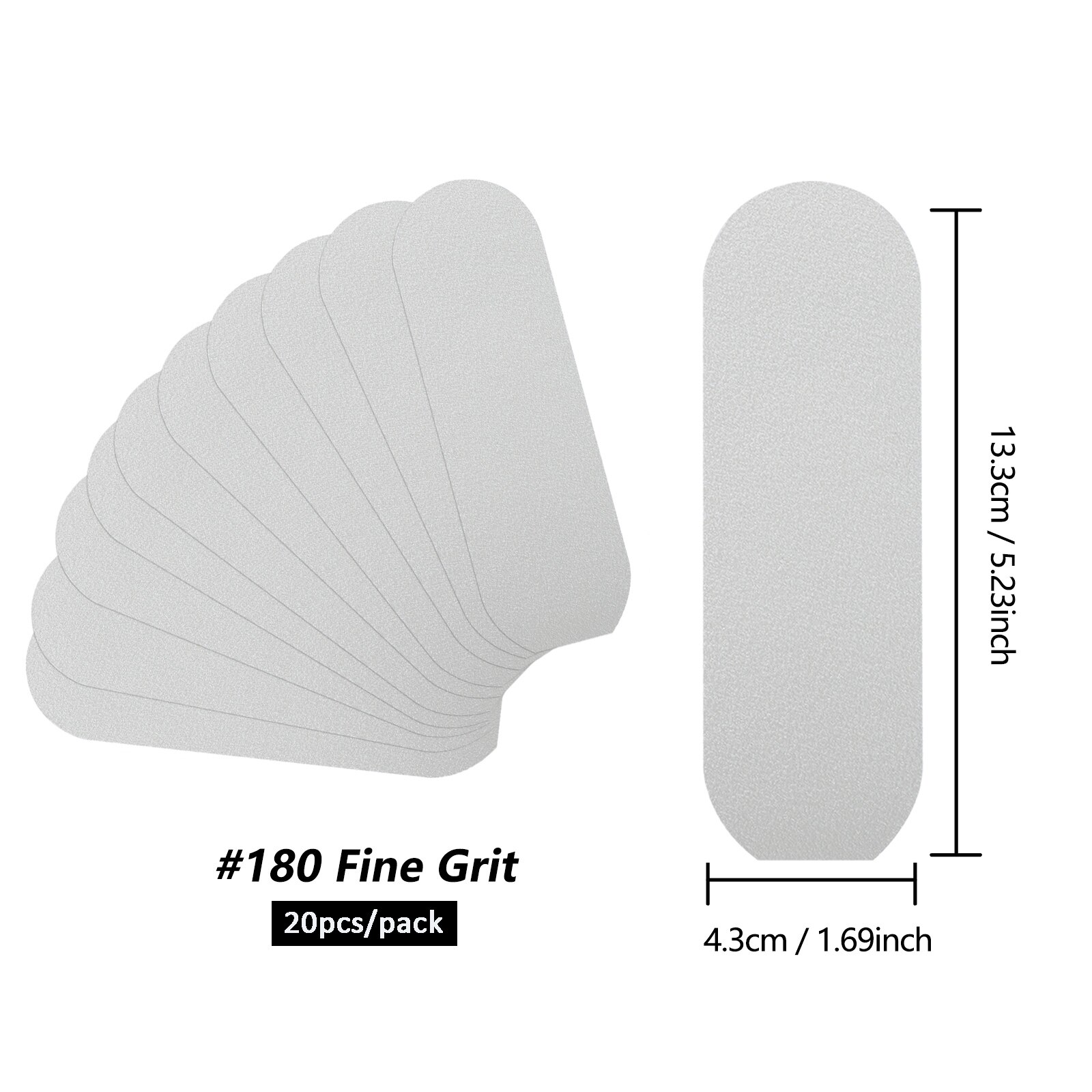 20 Stks/zak Voetvijlen Schuurvervangers Voor Pedicure-Voetvijlen Voetverzorging-Gereedschapsbestand-Eeltverwijderaar Dode Huid Voetrasp Bijvullen: GRIJS