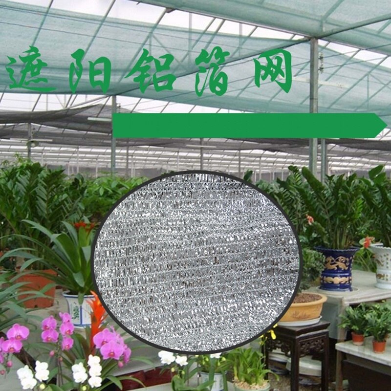 Hi-quality 85% Sunshade Rate srebrzysta folia aluminiowa siatka zacieniająca strona główna balkon sukulenta pokrywa żagiel przeciwsłoneczny odbijają światło słoneczne