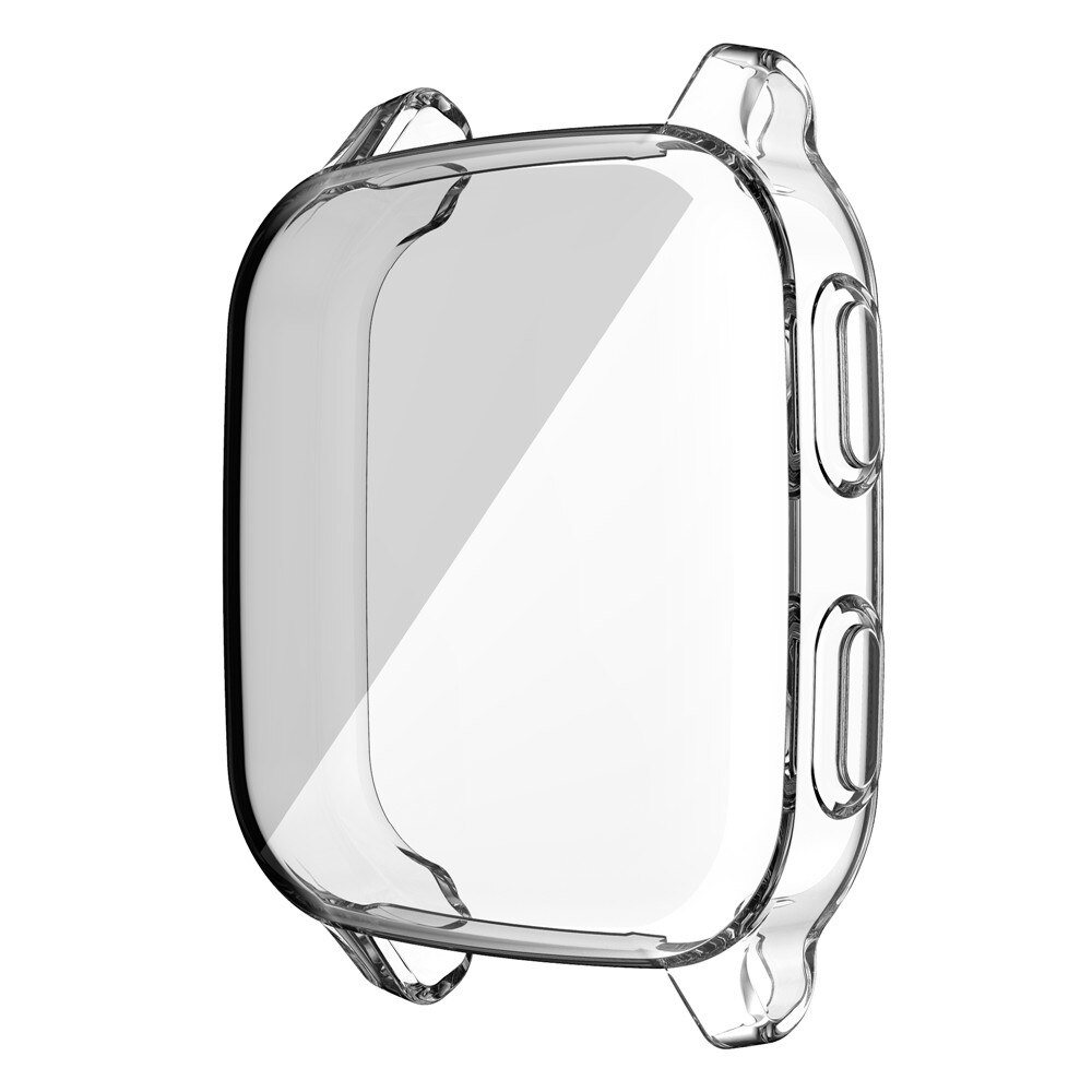 Flexible TPU Full Cover for Garmin Venu SQ Watch Case Screen Protector Scratch-resistant Shell Lightweight Bumper Accessories: Clear