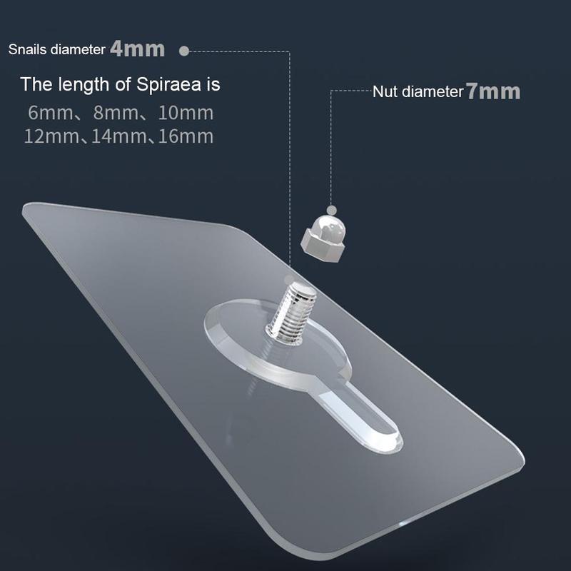 2 Stuks Sterke Niet-Trace Zelfklevende Nagels Haak Waterdichte Plakken Haak Schroef Duurzaam Zuignap Keuken Hanger Nail bathr S0C3