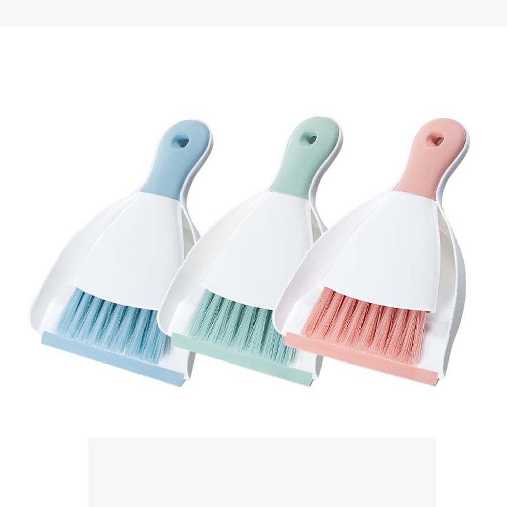 Desktop Cleaning Broom Dustpan Set Mini Handy Dust Cleaning Sweeping Brush Dustpan for Table Desk Keyboard: random color