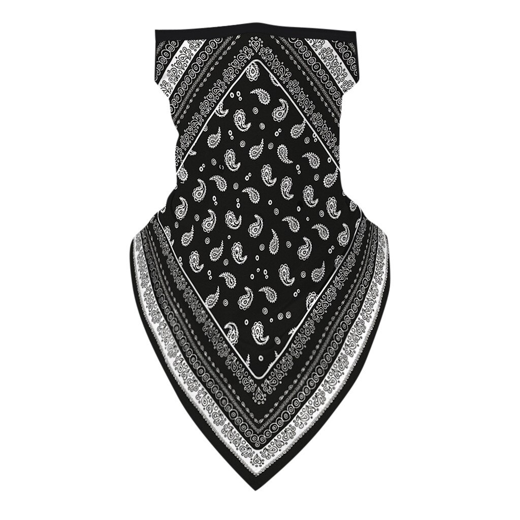 Pañuelo para exterior, Bandana de verano para hombre y mujer, pañuelo sin costuras con estampado para la oreja, pañuelo para el cuello y la cara, máscara de ciclismo deportivo a prueba de polvo, 1 unidad: F