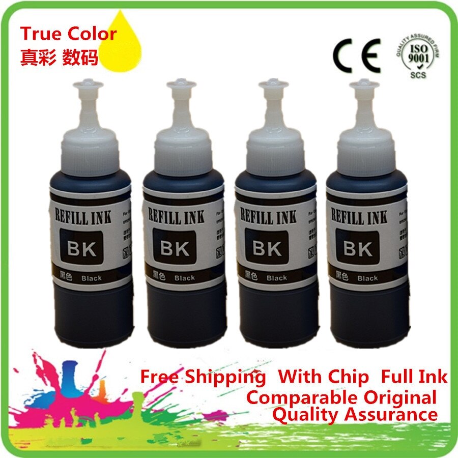 Refill Dye Ink Kit For Epson L800 L801 Printing Inkjet Printer No. T6731/2/3/4/5/6 Use For Refillable Cartridge Ciss: 4BK