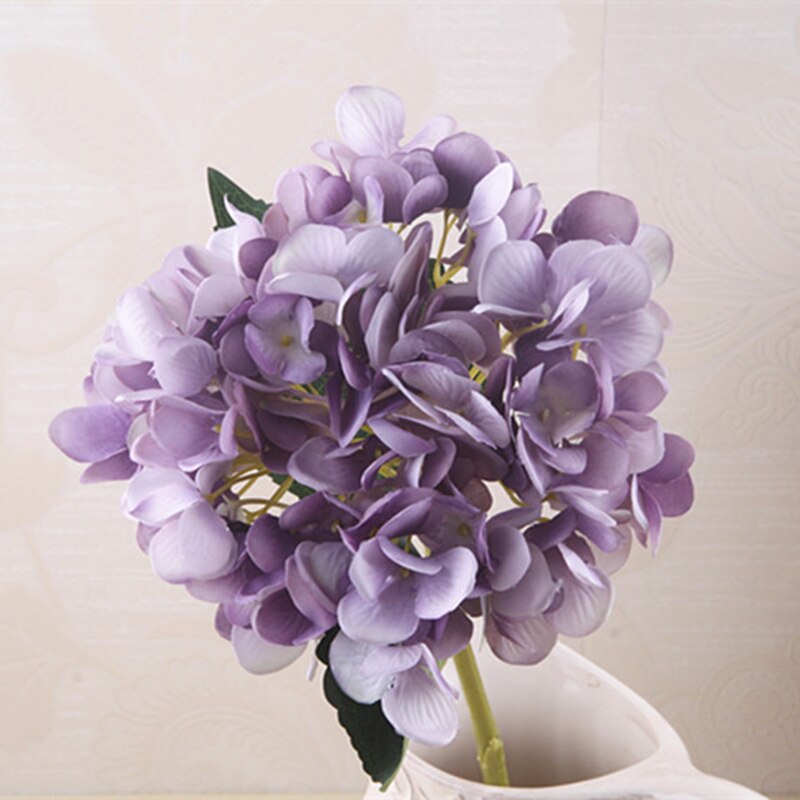 FagusHome 30 stuks zijde hortensia hoofden kunstmatige bloemen hoofden en stengels nep hortensia bloemen voor thuis bruiloft decor (lichtroze