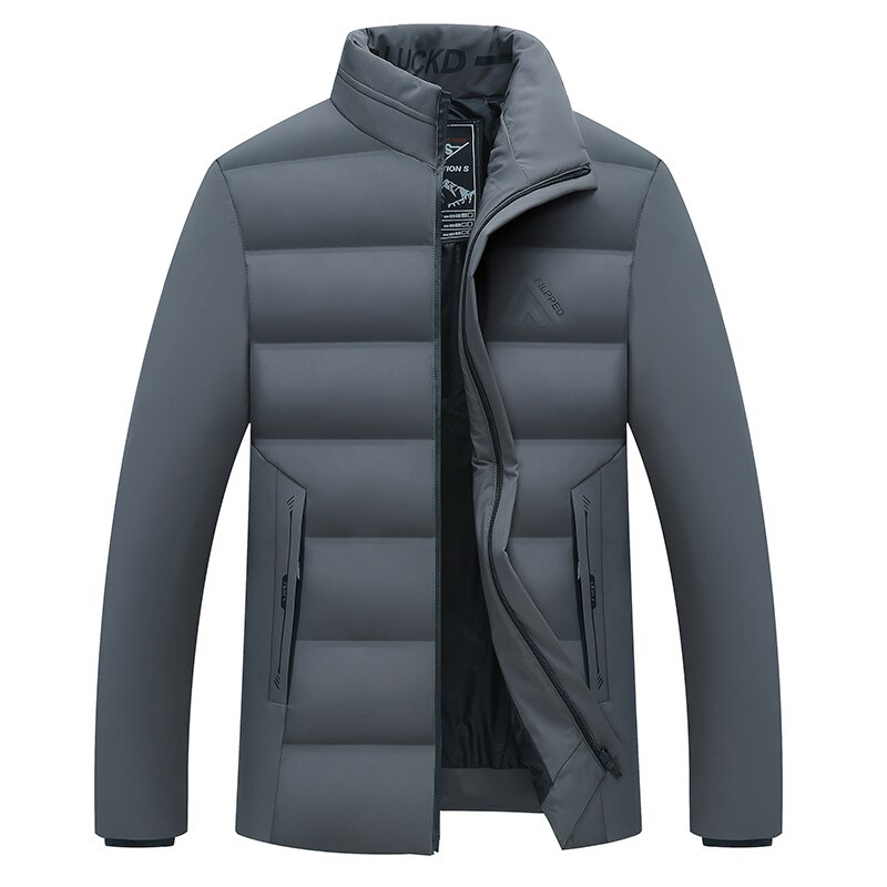 Parkas chauds et épais pour homme, veste matelassée, coupe-vent, décontractée, de , nouvelle , à la , 2022: GRAY / L