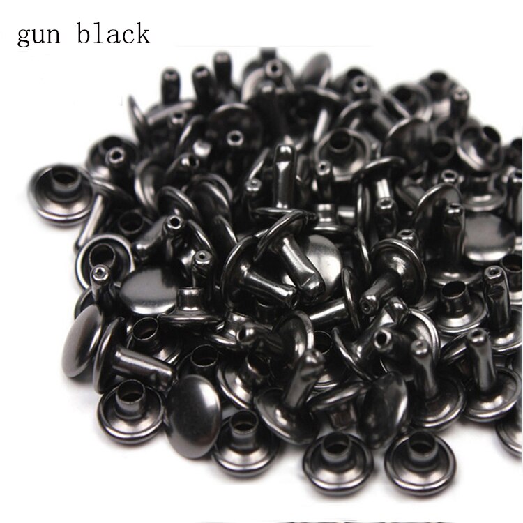 Leather Rivets Kit 100 Sets Double Cap Brass Rivets Studs