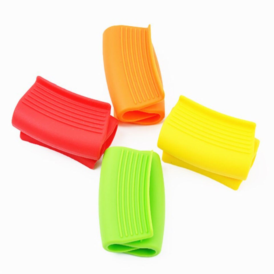 Silicone Pot Holders Pinch Grips Oven Mitts Scald-Proof Heat Insulated Pot Grip Cover Holder for Pans Frying Pans Griddles