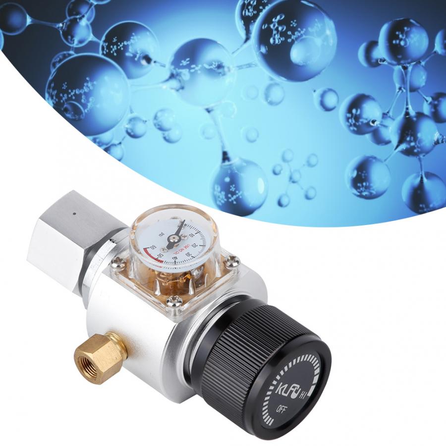 Mini CO2 Gas Regulator Soda Water Pressure Reducing Valve Adapter Soda Bottle Accessory CO2 Gas Bottle Pressure Regulator