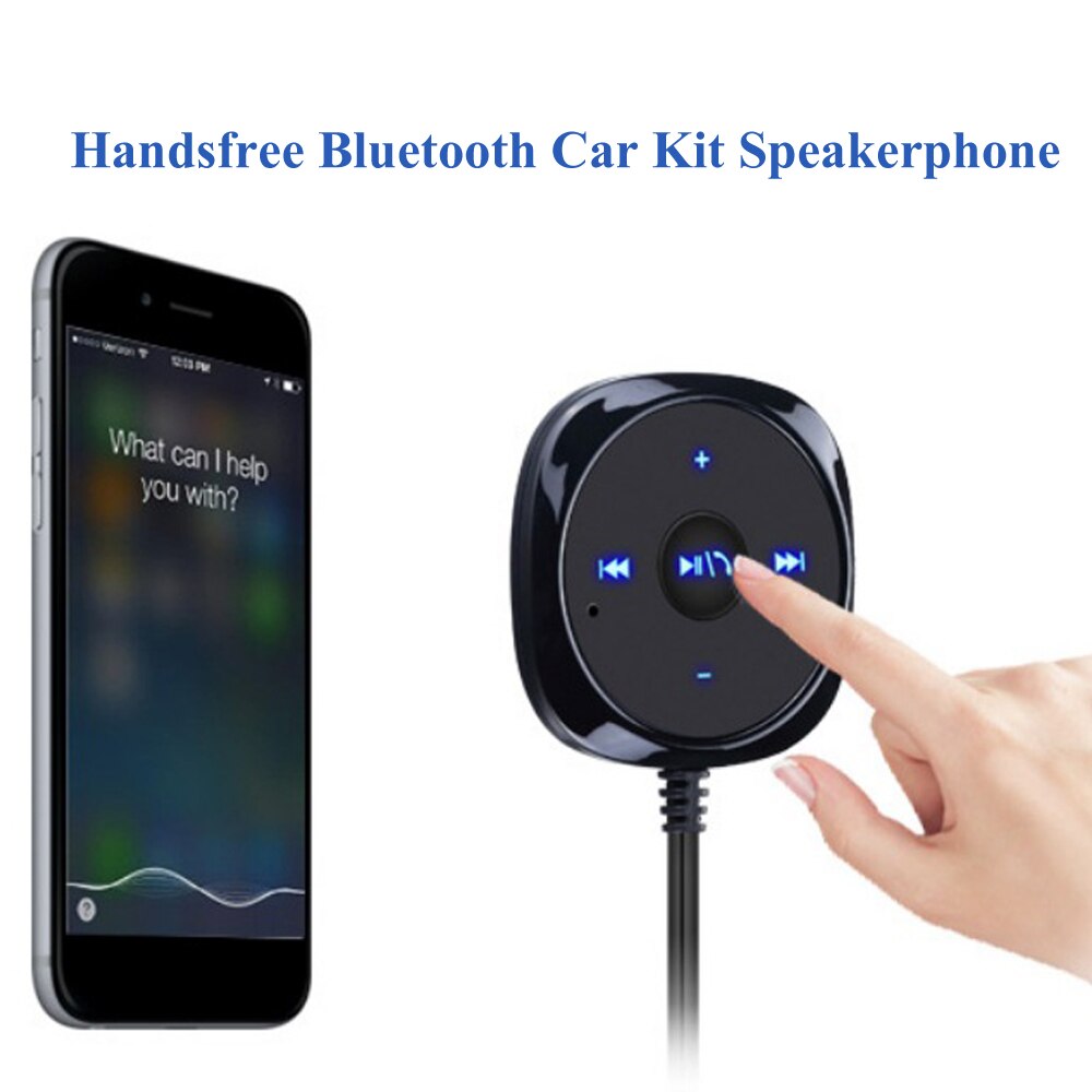 Bluetooth Muziek Ontvanger 3.5mm AUX Car Kit Adapter Handsfree Draadloze Bluetooth Carkit met USB Lader voor iPad Smartphone