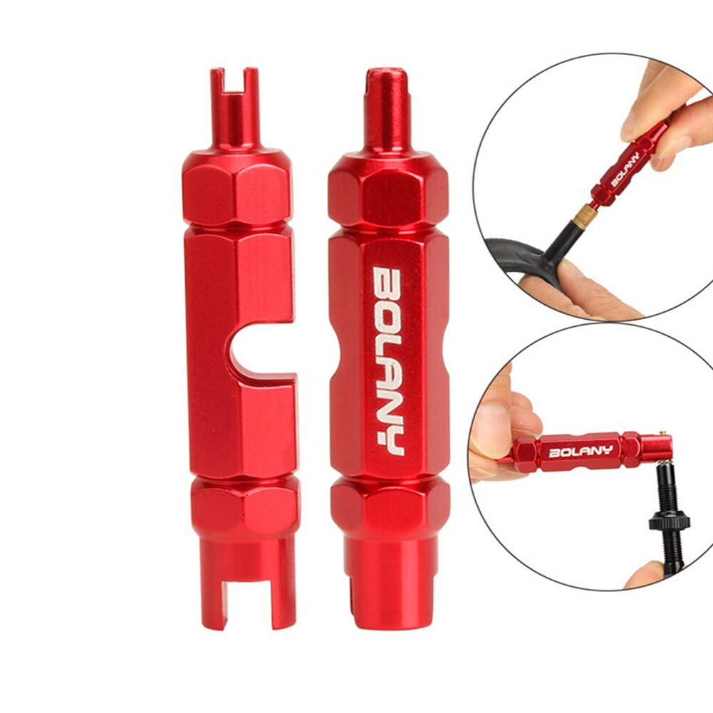 1pcs Bike Valve Core Tool Double Head Aluminum Presta American Valve Core Remover Wrench Spanner Bicycle Tire Repair Tool