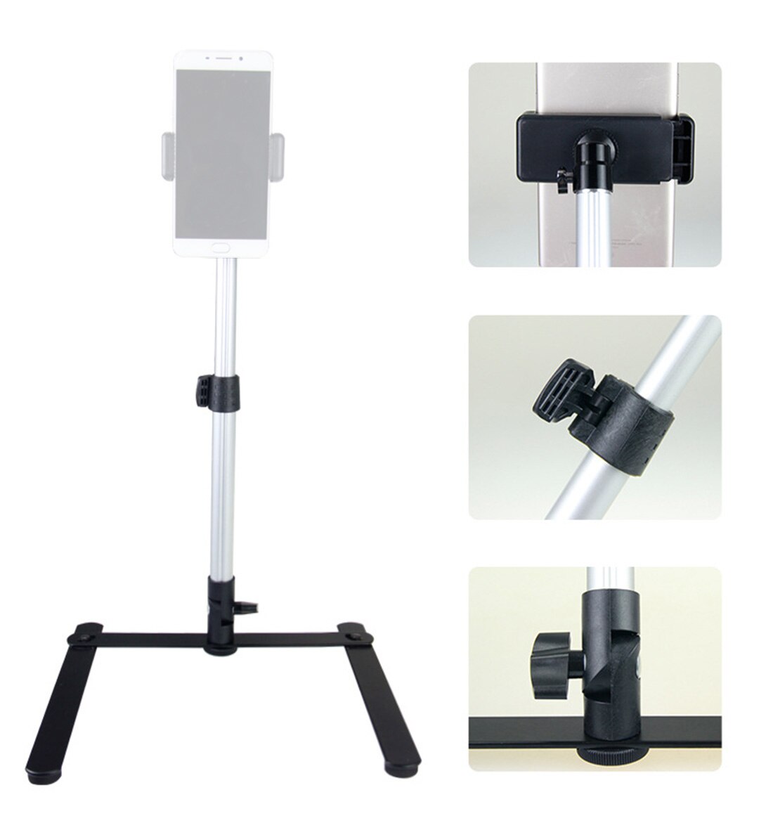 Fill Light Table Tripod for Phone Holder Desktop Shooting Bracket Rotatable Rack Overhead Stand for Vlog Cooking Teacher Studio