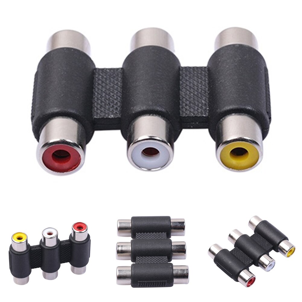 3 AV Audio Video Female to Female Coupler Adapter Extension Cable Component ERO