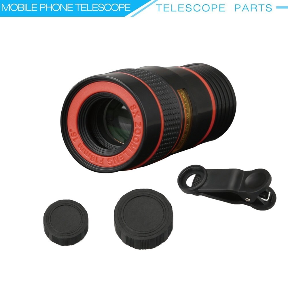 Tongdaytech-lente Universal de cámara telescópica para teléfono móvil, Zoom óptico 8X, portátil, con Clip para SmartPhone