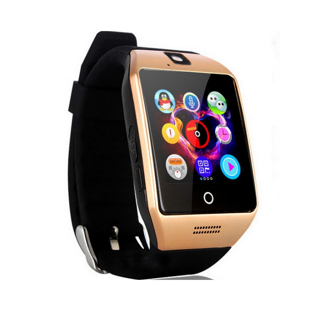Montre intelligente avec caméra, Q18 Bluetooth Smartwatch Sim Tf carte Slot Fitness activité Tracker Sport montre pour Android