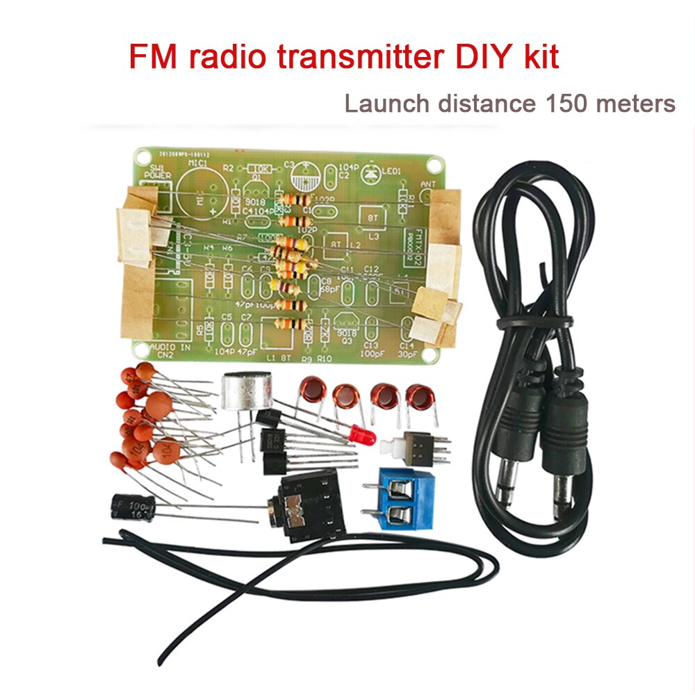 Transmetteur de radio FM, kit de lancement, transmetteur de signal sans fil, petit module radio, fabriqué par soi-même, FM88 ~ 108MHz