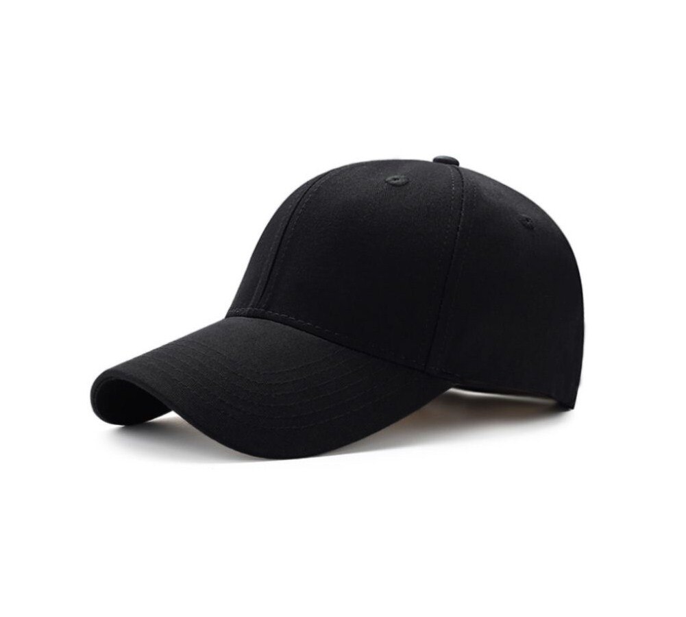 Black Cap Solid Color Baseball Cap Snapback Caps Hats Fitted Casual Hip Hop Hats For Men Women Unisex: Black