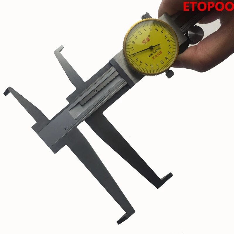 Calibrador Vernier con ranura interior, 9-150mm, 0,02mm, acero inoxidable, herramienta con doble garra