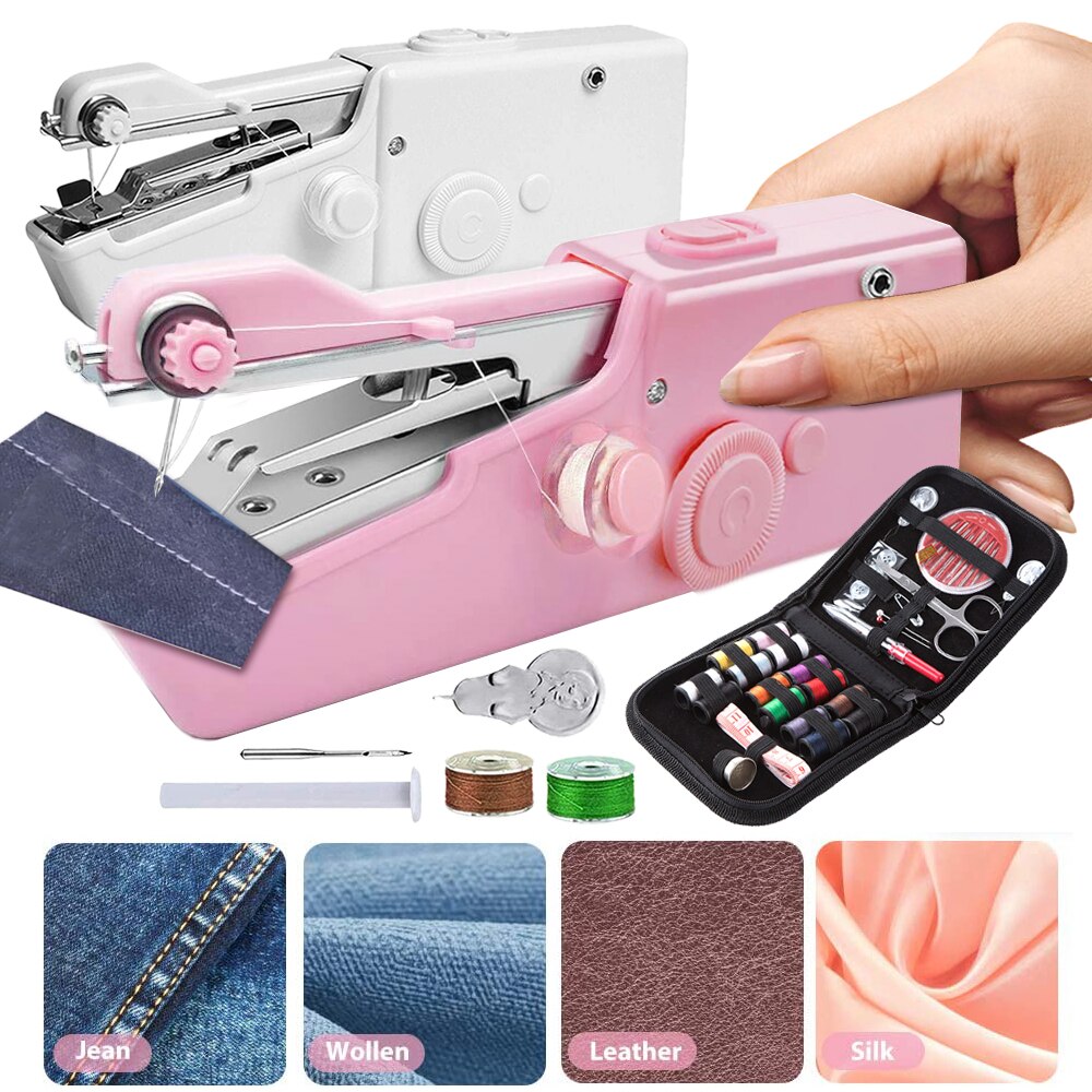 Draagbare Mini Hand Naaimachine Elektrische Steek Huishoudelijke Handheld Naaimachine Cordless Handwerken Quick Kleding Stitchin
