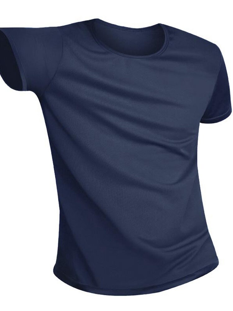 Mannen T-Shirt Anti-Vuile Waterdichte Hydrofobe Stainproof Ademend Shirt Antifouling Snel Droog Top Korte Mouw T-Shirt: Blue / M