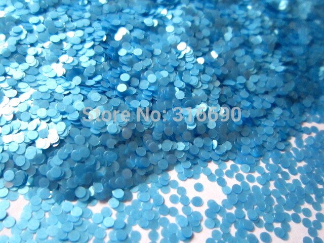 Solventbestendige Glitter Blauwe Stippen 1mm Glitter Cirkels Medium Glitter Frankening Nagellak Supply