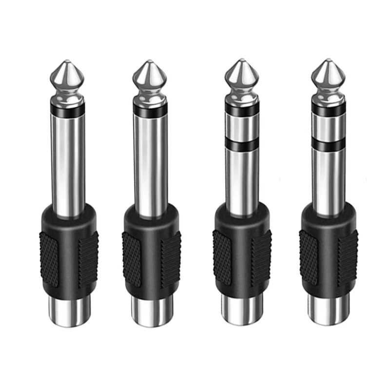 RCA Female Socket Turn 3.5MM Stereo Plug Audio Adapter 6.3MM Stereo Plug To RCA Socket 2 in 1 Stereo Connector ﻿