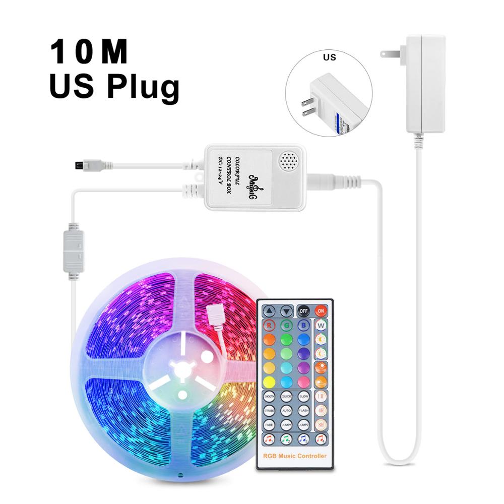 Led Neon Signs Light Smart Home RGB LED Strip Led lights for Bedroom Kitchen Christmas Music Sync Party Cabinet Decoration Lamp: 10M Set with US Plug