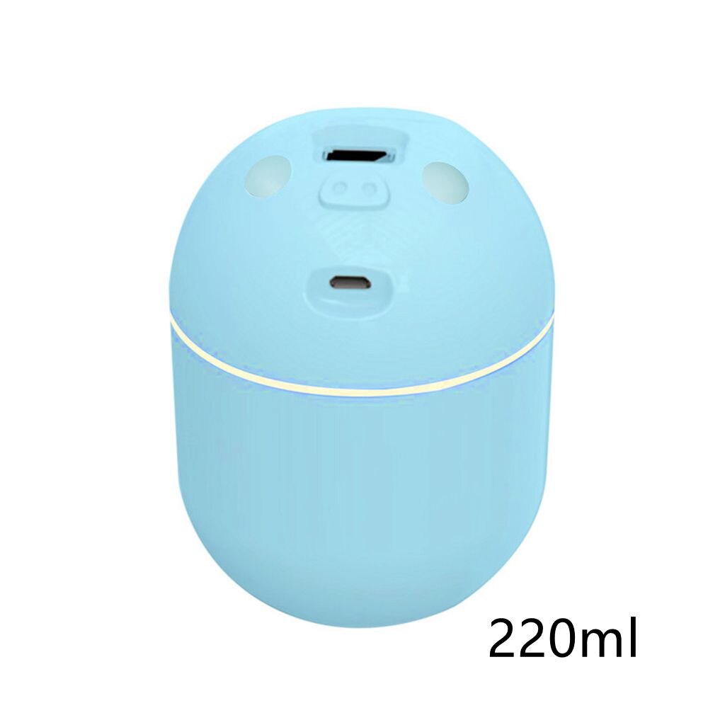 Portable 300ml Humidifier USB Ultrasonic Dazzle Cup Aroma Diffuser Cool Mist Maker Air Humidifier Purifier With Romantic Light: 220ml blue