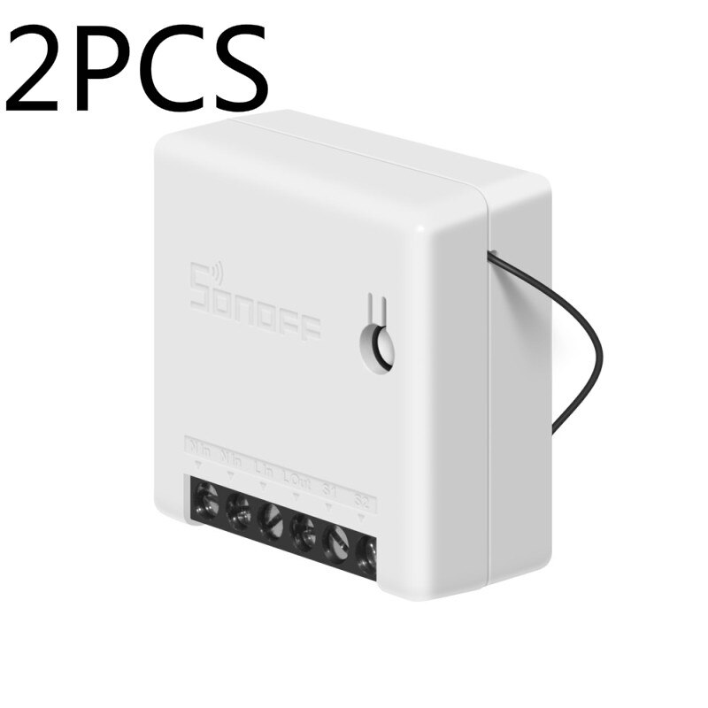 SONOFF MINI DIY Smart Switch Two Way WIFI/LAN/APP/Voice Remote Control Work With External Light Switch Google Home Alexa: 2 PCS