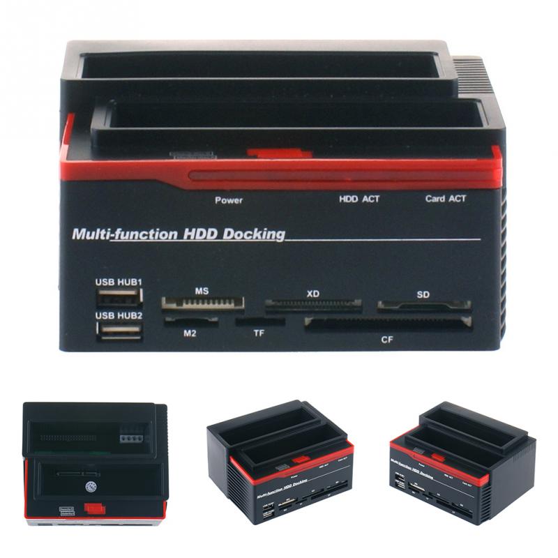Alles In Een Hdd Docking/Dock Station Hd Dual Sata Ide Naar Usb 2.0 2.5 3.5 Externe Harde Schijf reader Behuizing Case Hd Box