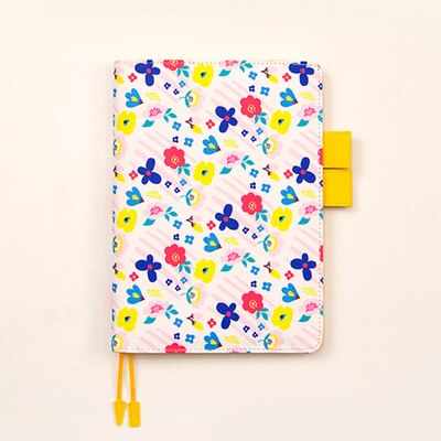 A5/A6 Sketchbook for Drawing Agenda Diary Grid Daily Weekly Monthly Planner Notebook for Students Kawaii Notepad Stationery: A5 White-flower