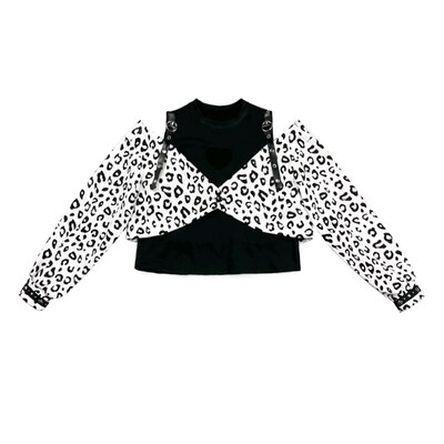 Japanese Harajuku Preppy Style Cow Pattern Girls Bow Lace Cake Skirts High Waist Sweet Mini Kawaii Cool Girl Skirts: Top / L