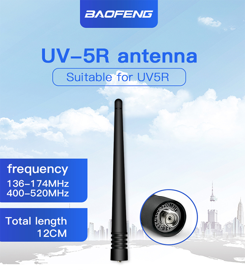 Original Baofeng UV-5R Antenne SMA-Weibliche 136-174/400-520Mhz für Baofeng UV-5R UV-82 F8 + GT-3 GT-5 BF-888s Radios