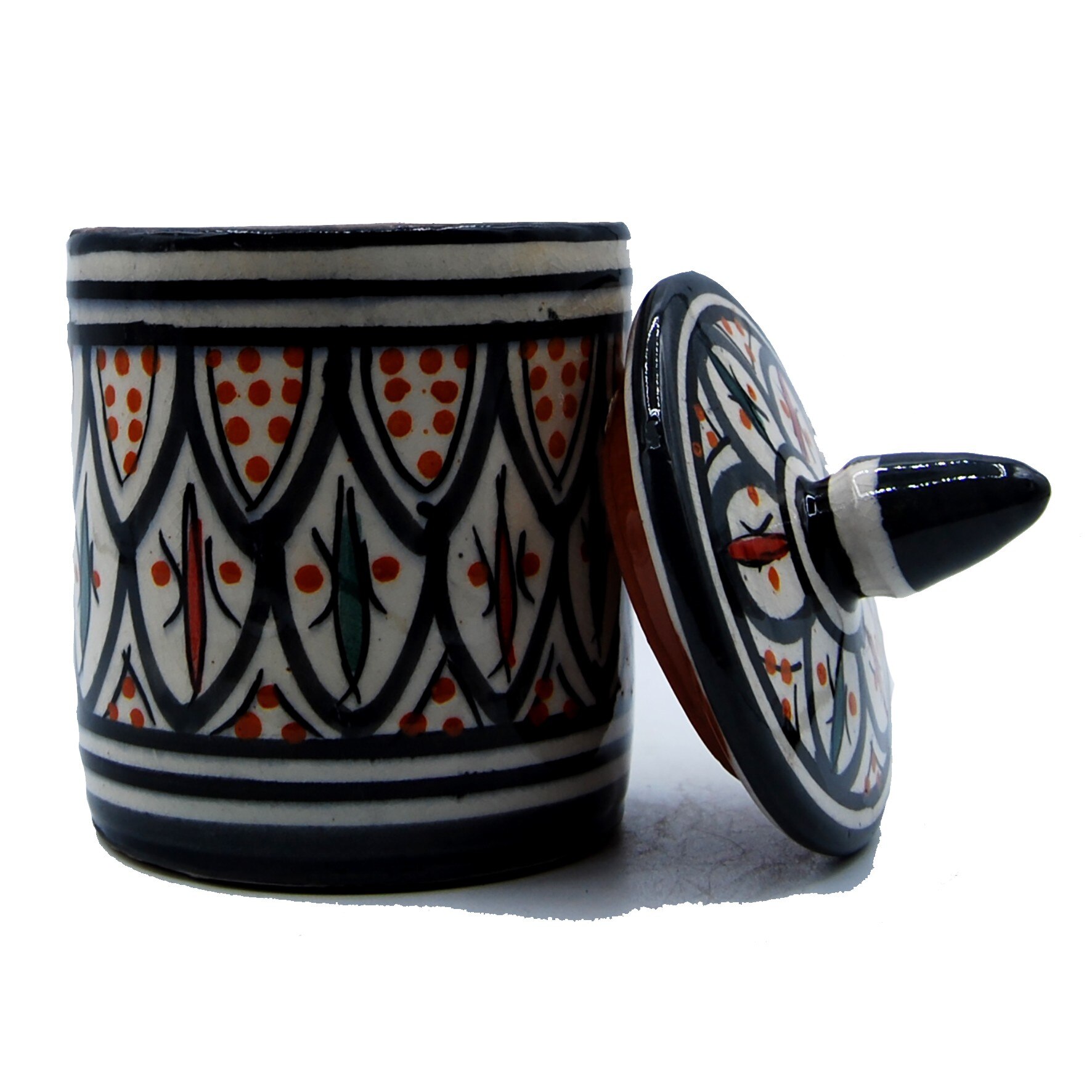 Porta Spezie Ceramica terracotta Dipinto a Mano Marocco Etnico Arredo 1208190902