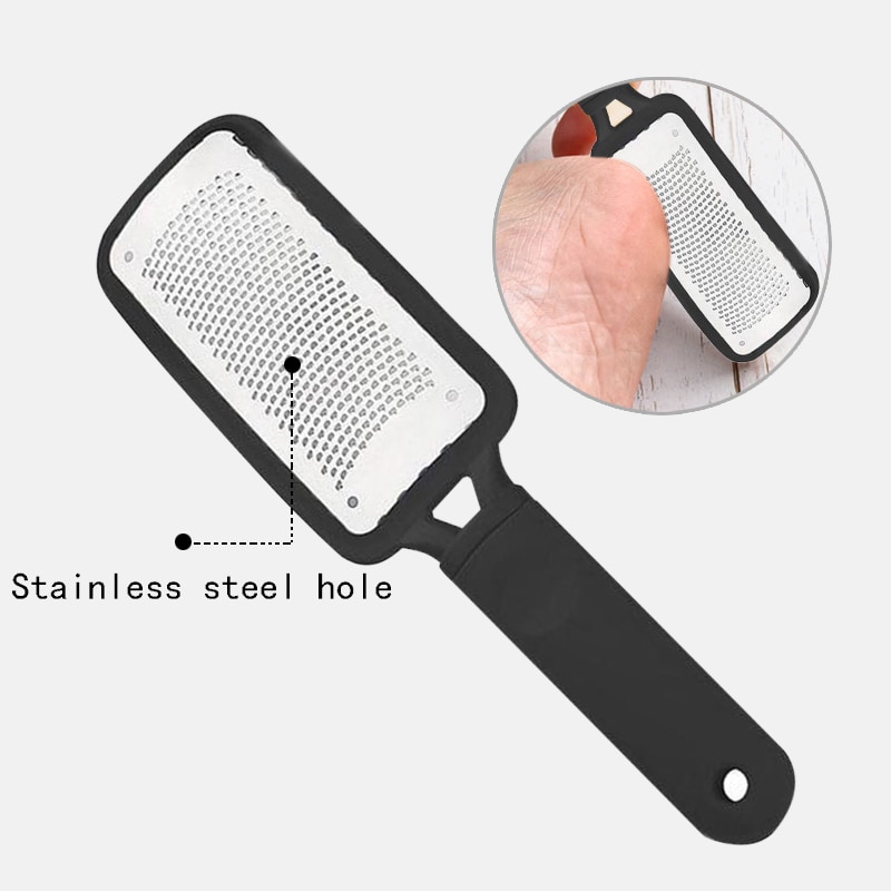 Microplane râpe pour pieds talon râpe fichier pied pédicure callosités dissolvant dur peau morte épurateur manucure outils noir pied gommage
