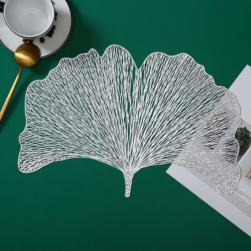 Napperon en PVC motif géométrique, Style Hibiscus fleur antidérapant résistant à la chaleur, utilisation quotidienne, décoration de table à manger, tapis de pique-nique sous-plat: 19