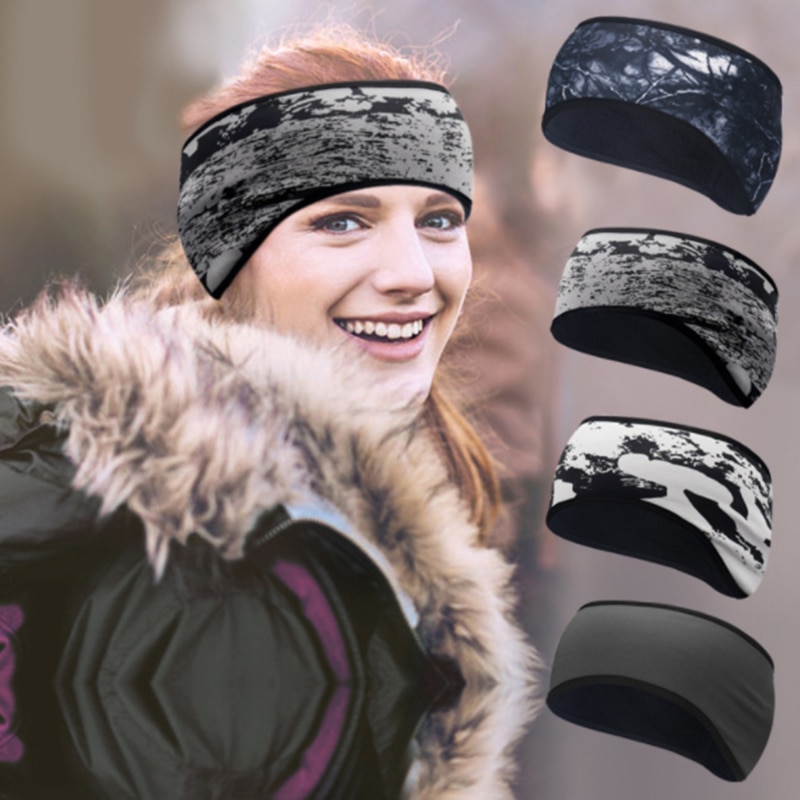 1pc winter sweatband ear warmers for women and girls, fleece ear covers, hair bands for running, cycling, skiing, outdoor sports, yoga, headscarf