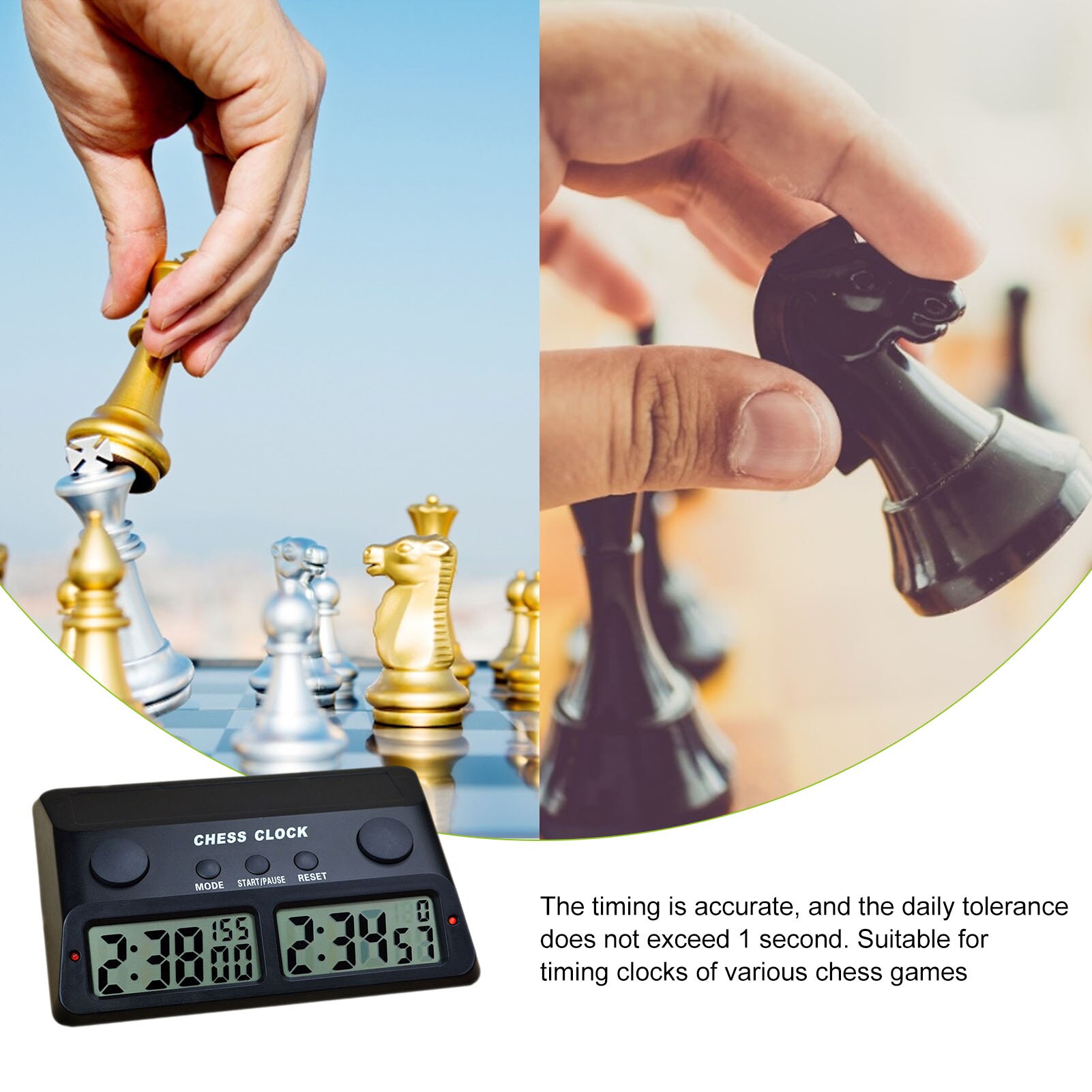 Three-in-one Chess Clock Game Punctual Analog Chess Clock Timer Ringing Accessories Educational Toys