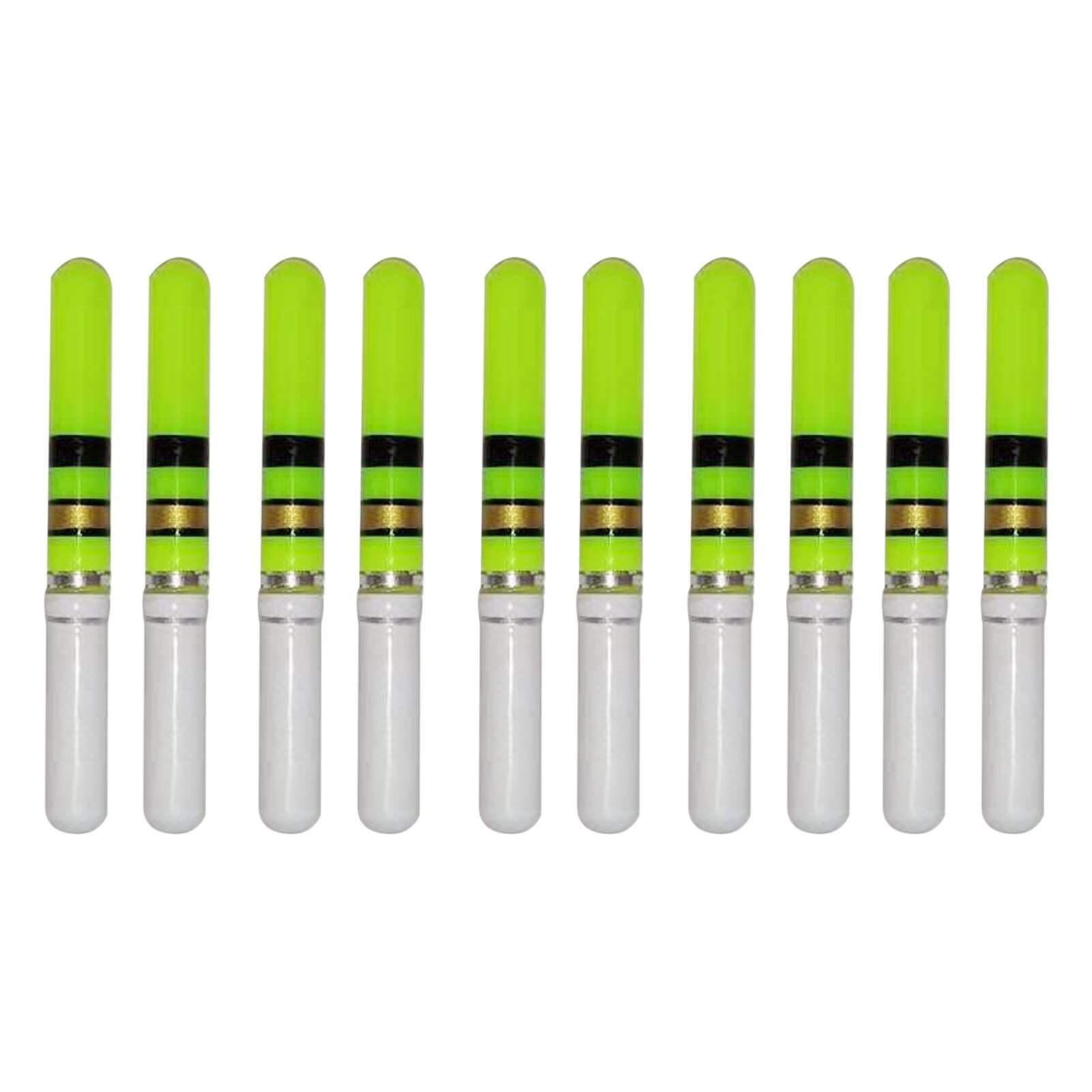 Accesorios de palo de luz Led para pesca nocturna, brillante, para exteriores, CR322, funciona con batería, Asistente Visual deportivo, cola flotante, 10 unids/paquete: Green