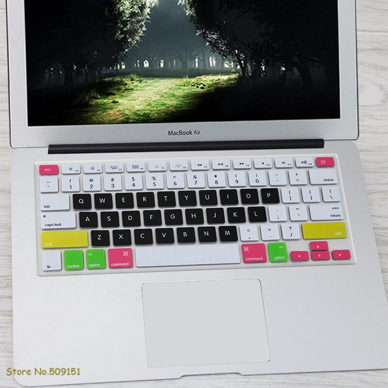 Us engelsk tastatur cover til apple mac macbook pro 13 15 17 air retina 13 keyboard protector skin  a1466 a1369 a1502 a1278 a1398