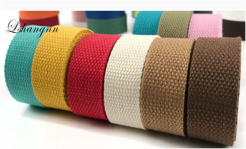 20mm Canvas Webbing 10 Yards Length Heavy Canvas Webbing Strap Belting Bag Strap Tape For DIY Bag Luggage Colorful