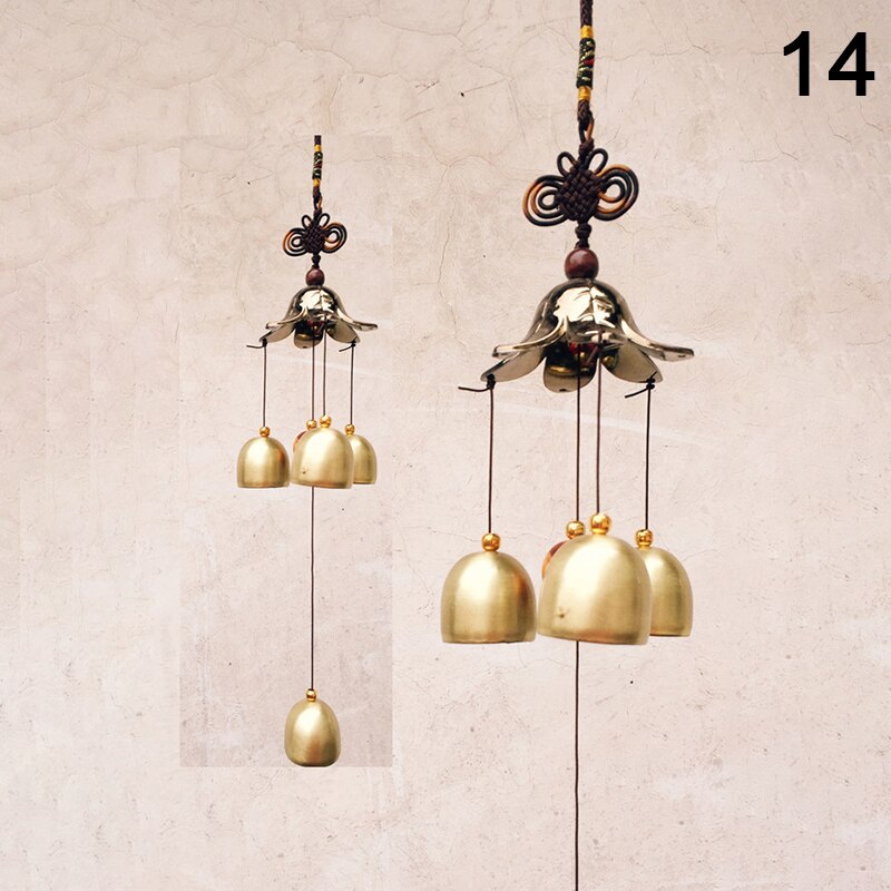 1Pcs Antique Wind Chime Copper Yard Garden Outdoor Living Decoration Metal Wind Chimes Outdoor Chinese Oriental Lucky Metal: A14