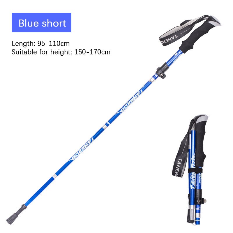 Spaserstokk karbonfiber lett karbon aluminium 5 seksjon ekstern lås utendørs fjellklatring fotturer: 2