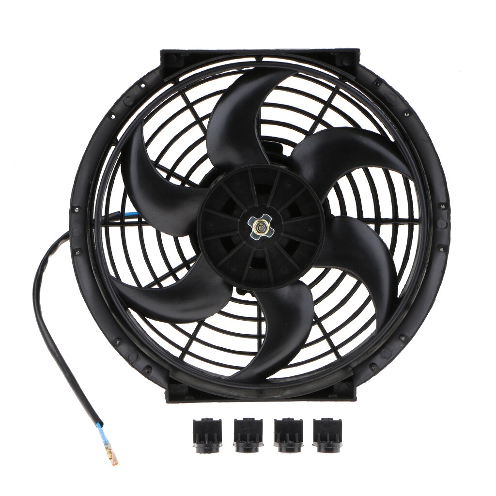 Universal 10" 12V 80W Black Push / Pull Fan Electric Radiator Cooling Fan